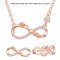 Pure Silver Rose Gold Infinity Set
