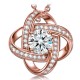 Satellite Series Pendant, 925 Sterling Silver, 5A Cubic Zircon, Rose Gold Plating, Hot selling Necklace Gifts for Women.