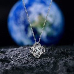 Satellite Series Pendant, 925 Sterling Silver, 5A Cubic Zircon, Rhodium Plating, Hot selling Necklace Gifts for Women