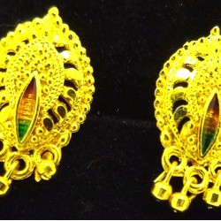Latest Gold Set, Peacock Design with Earrings