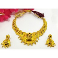 Latest Gold Neck Set with Earrings