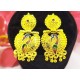 Rajwada Gold Neck Heavy Set, Double Peacock Design with Earrings