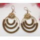 Oxidized Gold Spring Designer Earrings