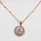 360 DEGREE SPECIAL REVOLVING SS ROSE GOLD FINISH PENDANT NECKLACE