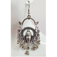  Latest Ganesh Silver Finish Designer Earrings