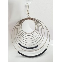 Spiral Dancing Beads Designer Earrings