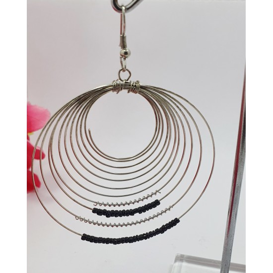 Spiral Dancing Beads Designer Earrings