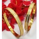 Traditional Gold Bangles with Artificial Diamonds