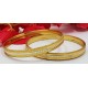 Traditional Gold Bangles with Artificial Diamonds