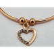  Latest Rose Gold & Diamond Stylish Heart Bracelet