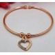  Latest Rose Gold & Diamond Stylish Heart Bracelet