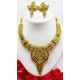 Latest Gold Neck Jhallar Set with Meena Work & Earrings