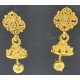 Traditional Bridal Double Rusty Gold Long Set with Earrings