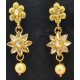 Long Four Star Gold & Stones Set with Earrings