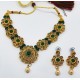 Stylish Emerald & Gold 3 Piece Set with Mangtikka & Earrings