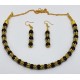 Fancy Green Neck Set with Earrings