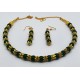 Fancy Green Neck Set with Earrings