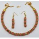 Fancy Green Neck Set with Earrings