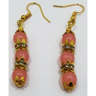 Fancy Pink Neck Set with Earrings