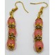 Fancy Pink Neck Set with Earrings