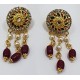 Maroon Pearl Neck Set with Earrings