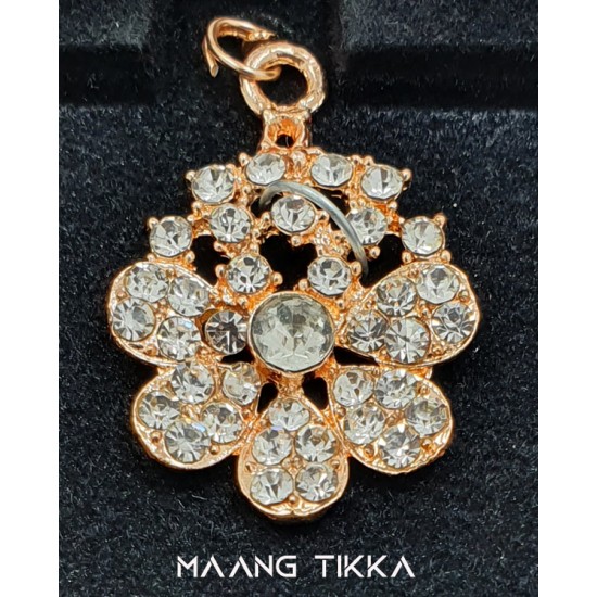 Bridal Heavy, Full Neck, 3 Piece Rose Gold Chokar Set with Earrings