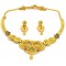 Ethnic Gold Neck Set with Earrings