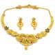 Ethnic Gold Neck Set with Earrings