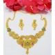 Ethnic Gold Neck Set with Earrings