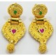 Ethnic Gold Neck Set with Earrings