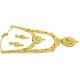 Traditional Bridal Double Gold Long Set with Earrings