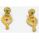 Heart Shape Gold Neck Set with Earrings