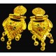 Traditional Gold Long Set, Meena Work with Earrings