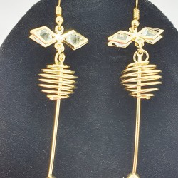  Stylish Gold, Diamond Long Earrings