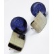 The Silver & Blackish, Blueish Ball Party Earrings