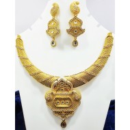 Diamond & Gold Neck Set with Earrings