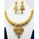 Diamond & Gold Neck Set with Earrings